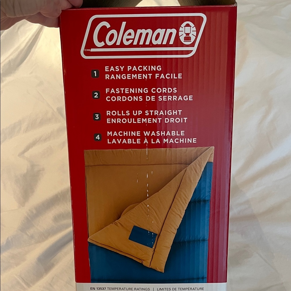 Coleman Blue and Tan Sleeping Bag NEW